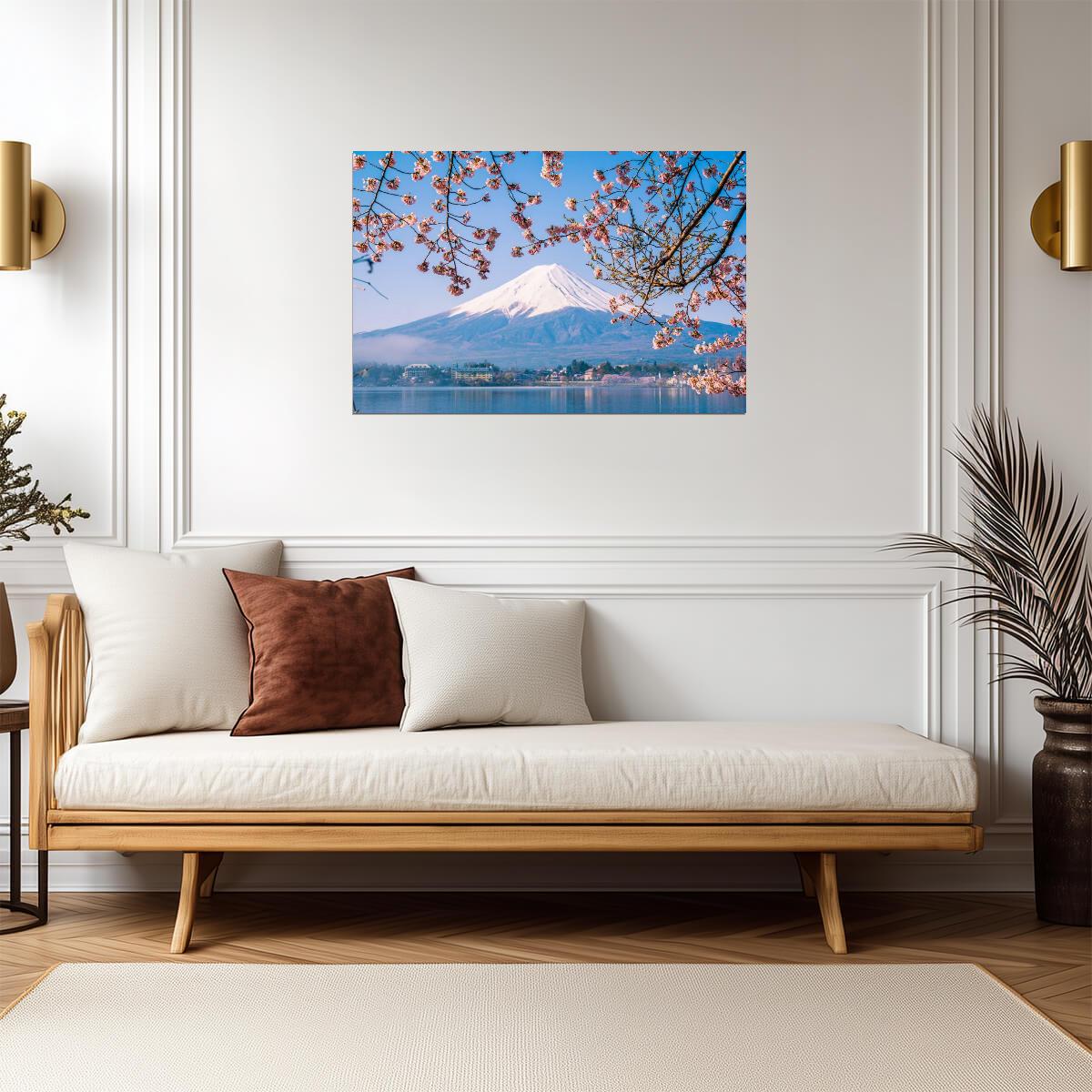 Mount Fuji and Cherry Blossoms | Japan Photography Print | Spring Landscape Poster - Photography Poster