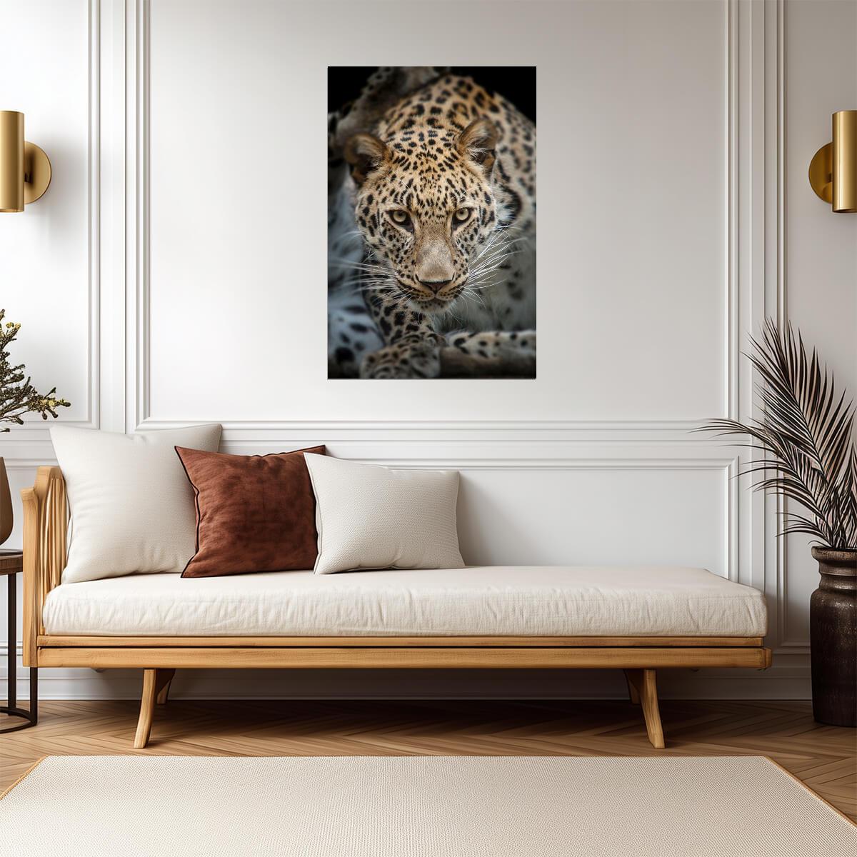 Close Up of an Angry Leopard | Wildlife Photography | Big Cat Portrait Poster - Photography Poster
