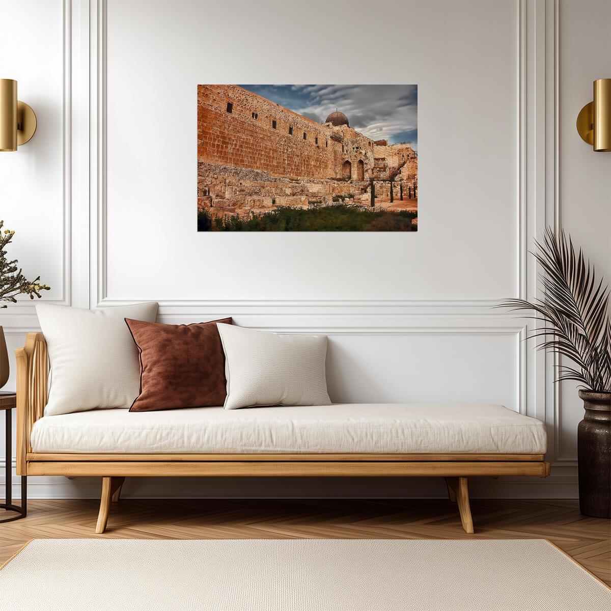 Archaeological Remains of the Temple of Solomon | Jerusalem History | Religious Landmark Poster - Photography Poster