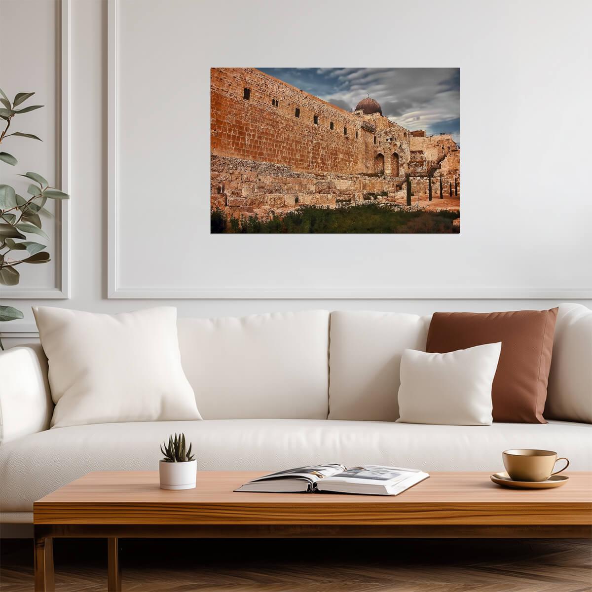 Archaeological Remains of the Temple of Solomon | Jerusalem History | Religious Landmark Poster - Photography Poster