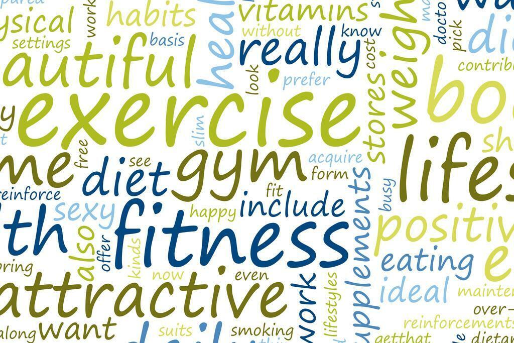 Exercise and Fitness | Blue and Green Motivational Poster