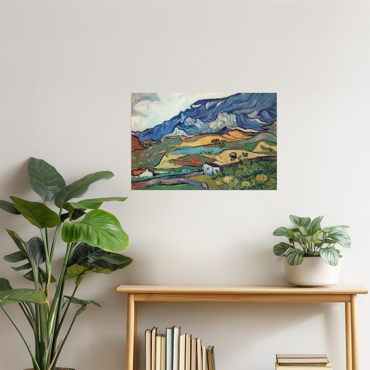 Vincent Van Gogh Les Alpilles Poster | Mountain Landscape Painting | Post-Impressionist Art