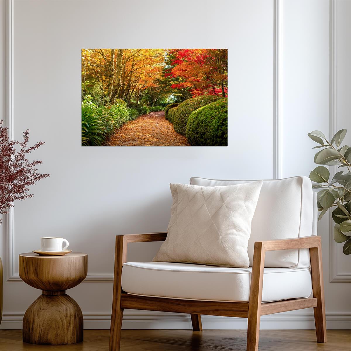 Footpath in Autumn at Mount Wilson Australia | Seasonal Landscape Photography | Nature Poster - Photography Poster