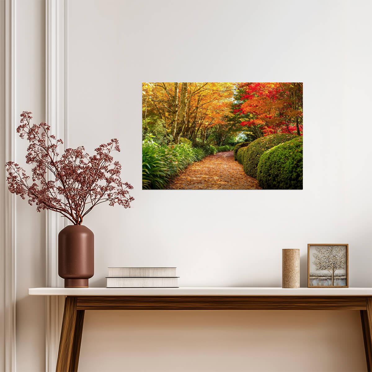 Footpath in Autumn at Mount Wilson Australia | Seasonal Landscape Photography | Nature Poster - Photography Poster
