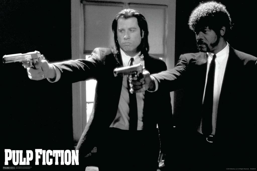 Pulp Fiction Vincent and Jules | Classic Film Still Poster | Quentin Tarantino Movie Art - Movies & TV Poster