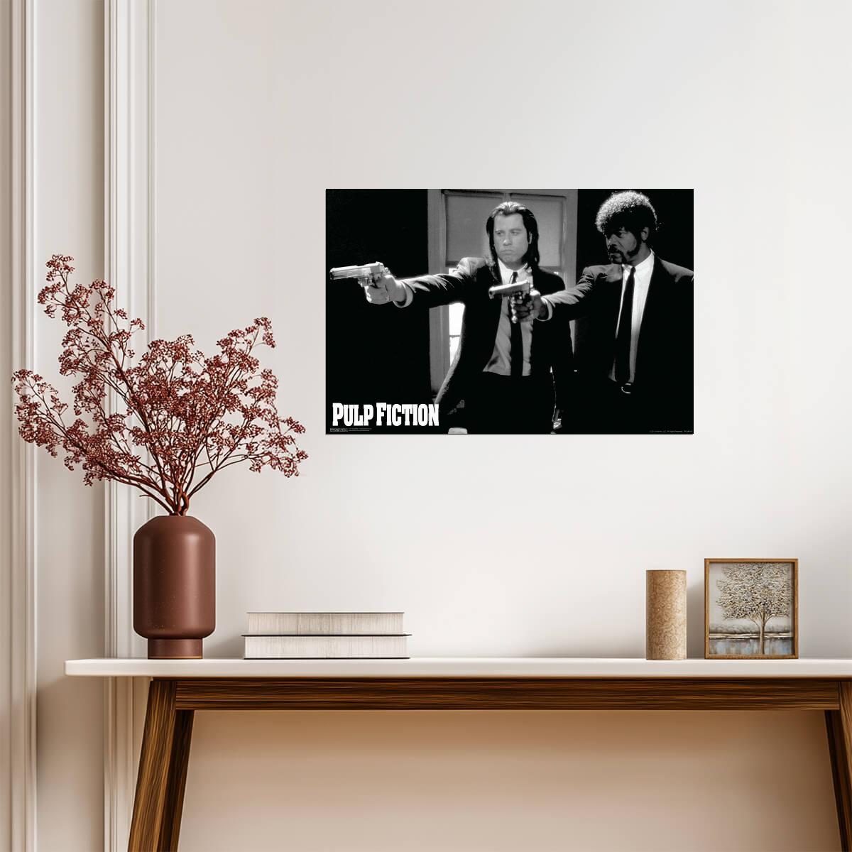 Pulp Fiction Vincent and Jules | Classic Film Still Poster | Quentin Tarantino Movie Art - Movies & TV Poster