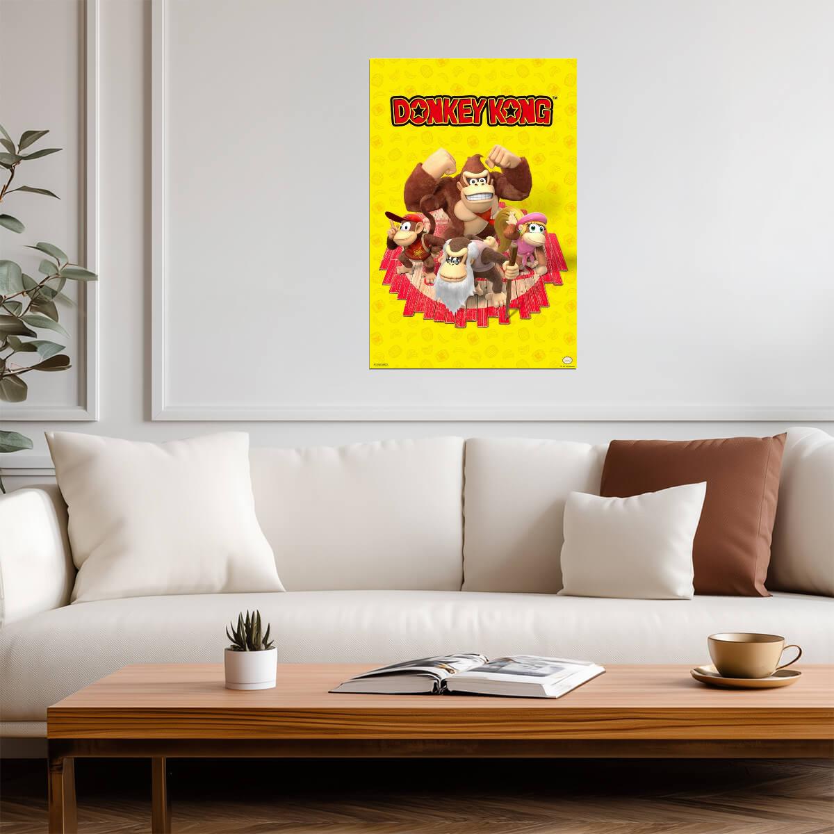 Donkey Kong Family Portrait | Super Mario Universe | Video Game Poster - Video Games Poster
