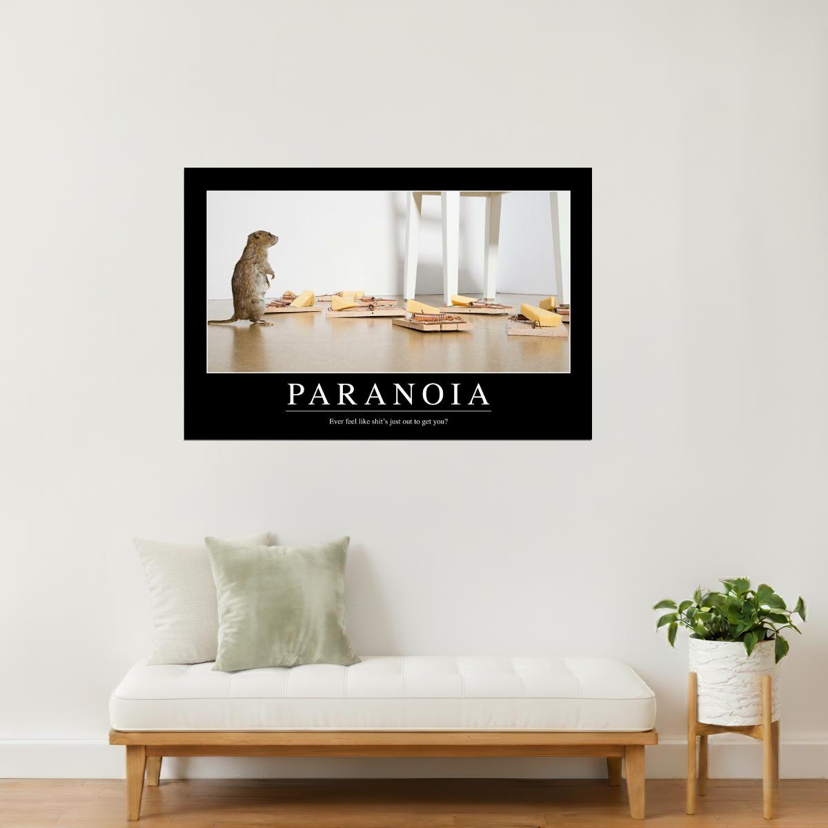 Paranoia | Funny Demotivational Poster