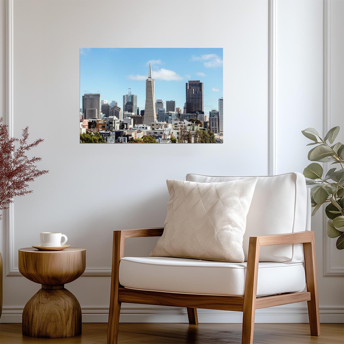 San Francisco Transamerica Pyramid | Panoramic Cityscape Photography | California Poster - Photography Poster