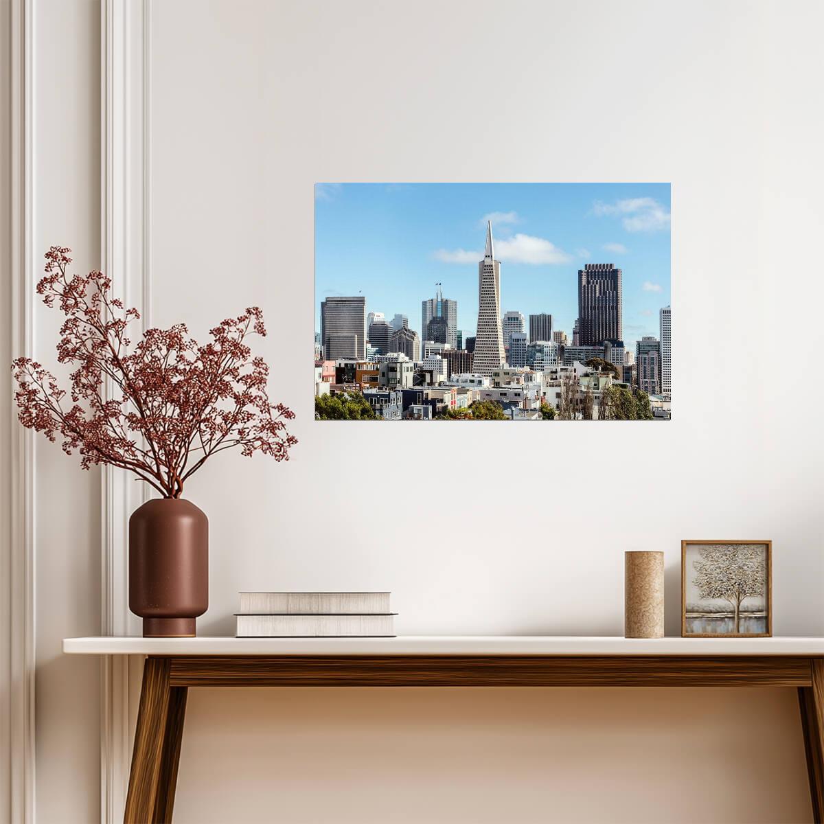 San Francisco Transamerica Pyramid | Panoramic Cityscape Photography | California Poster - Photography Poster