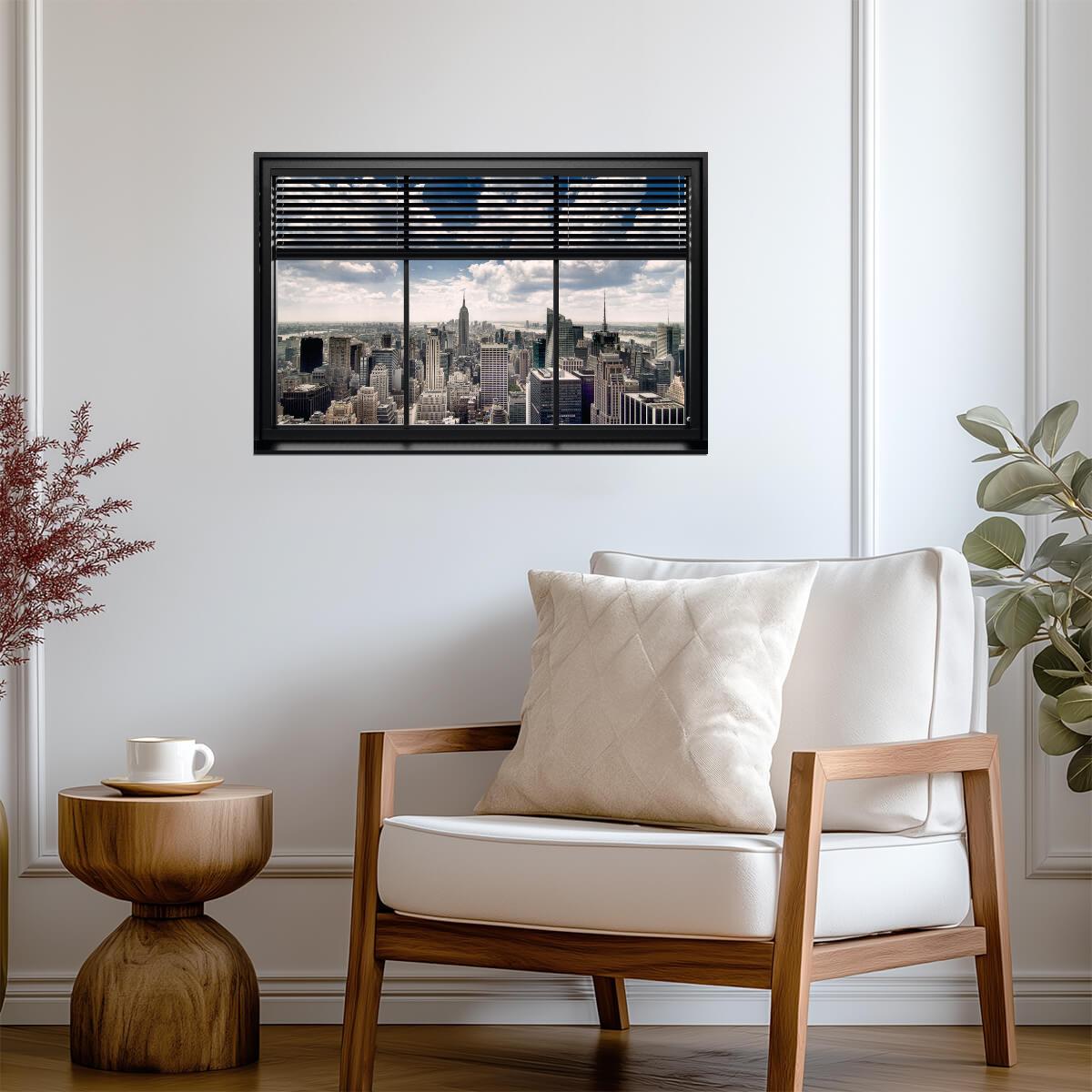 New York Windows and Blinds | Abstract Architecture Photography | Urban Detail Poster - Photography Poster