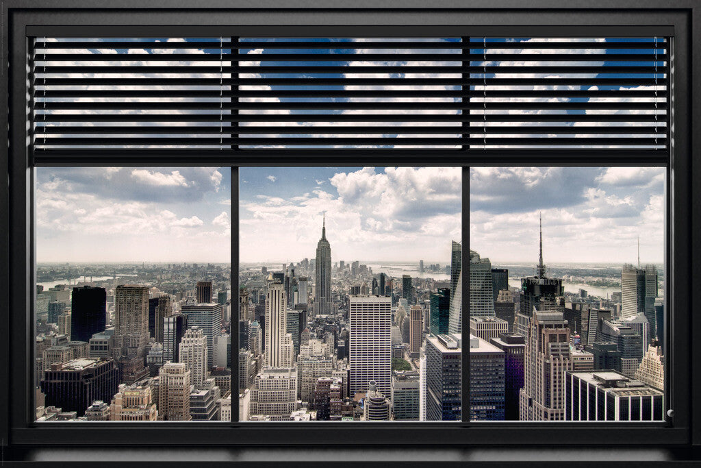 New York Windows and Blinds | Abstract Architecture Photography | Urban Detail Poster - Photography Poster