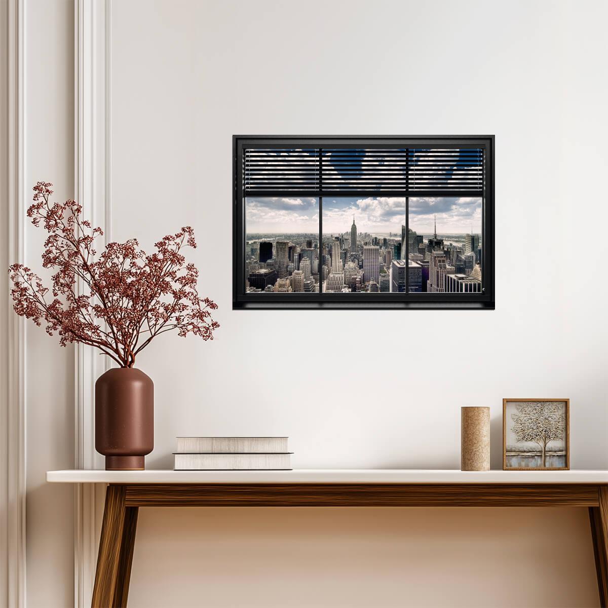 New York Windows and Blinds | Abstract Architecture Photography | Urban Detail Poster - Photography Poster
