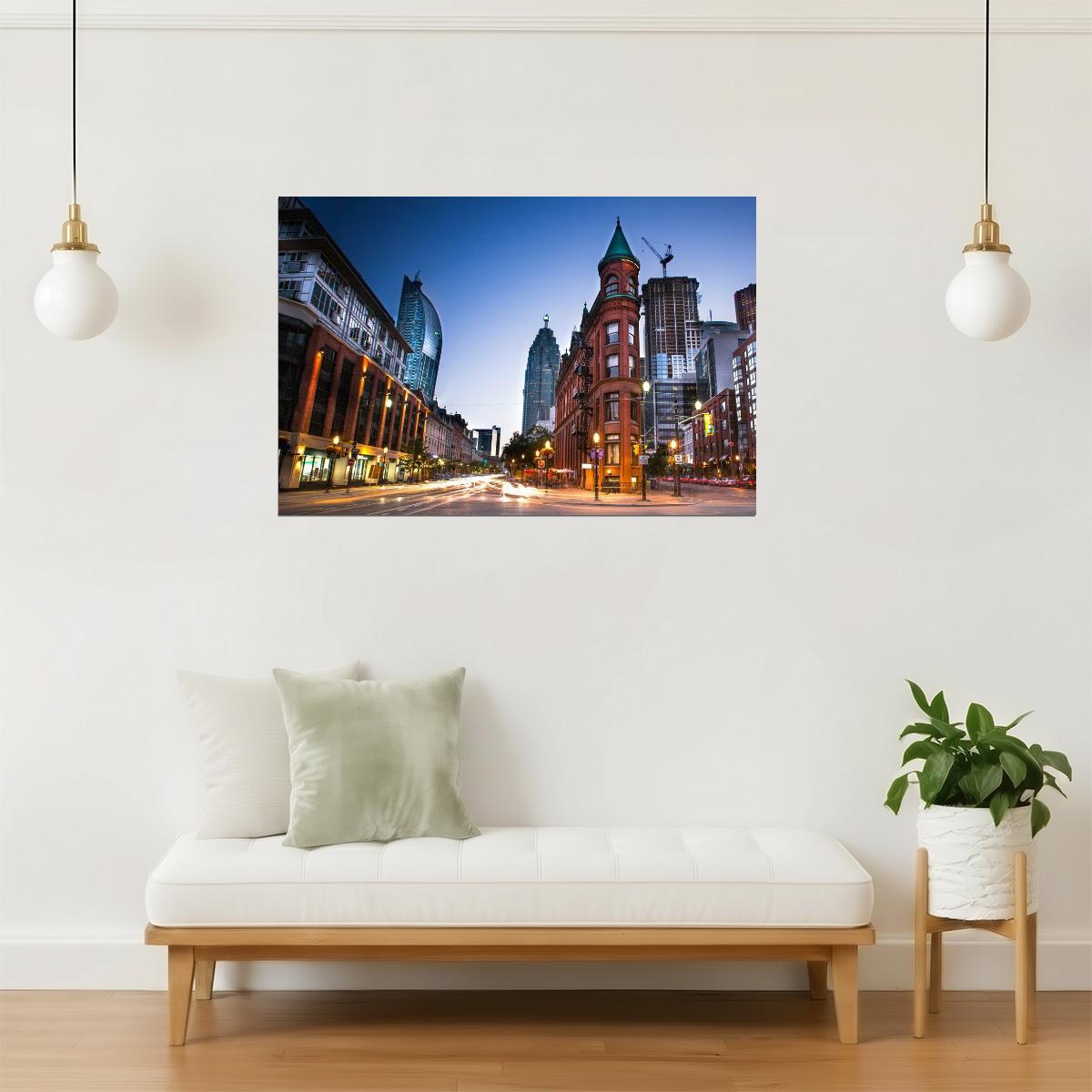 Toronto Downtown Skyline Poster at Dusk | Canada Photography | Cityscape Wall Art