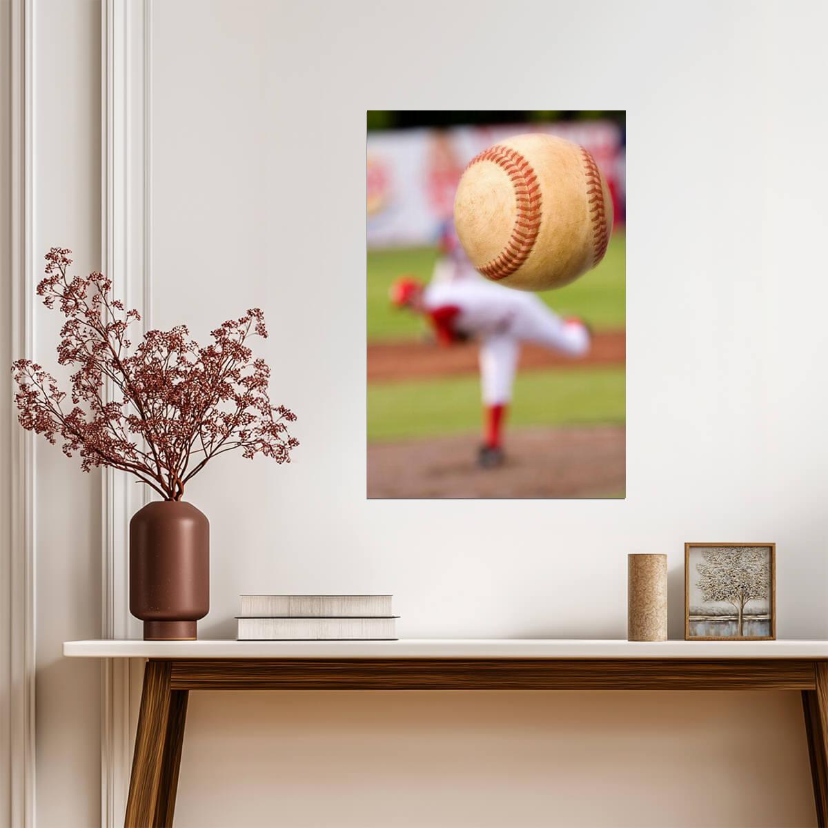 Baseball Pitcher in Motion | Dynamic Sports Photography | Action Shot Poster - Sports Poster