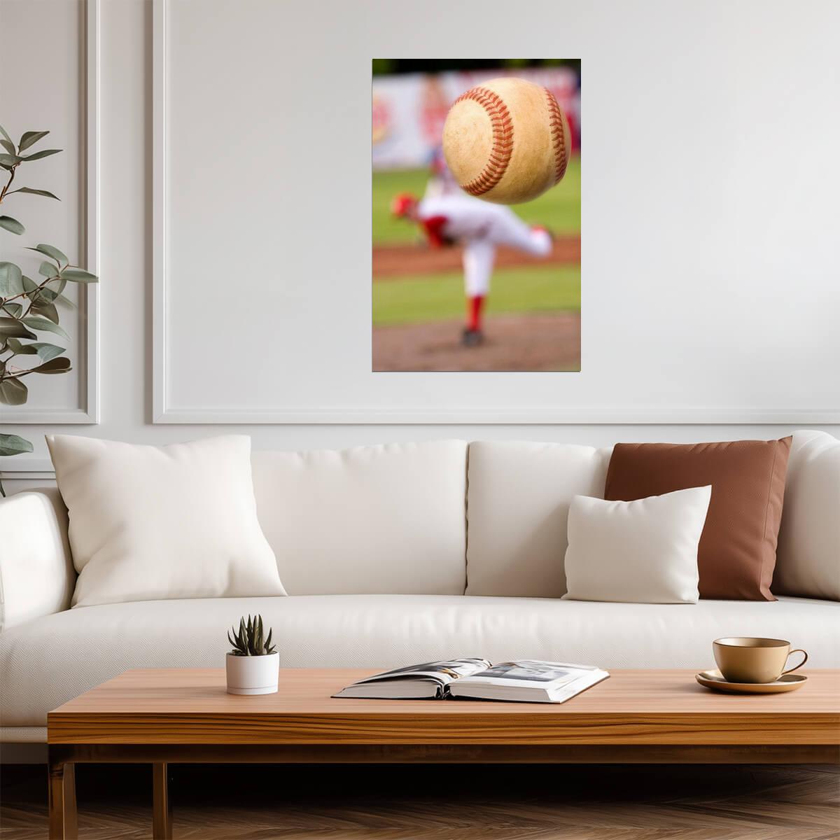 Baseball Pitcher in Motion | Dynamic Sports Photography | Action Shot Poster - Sports Poster