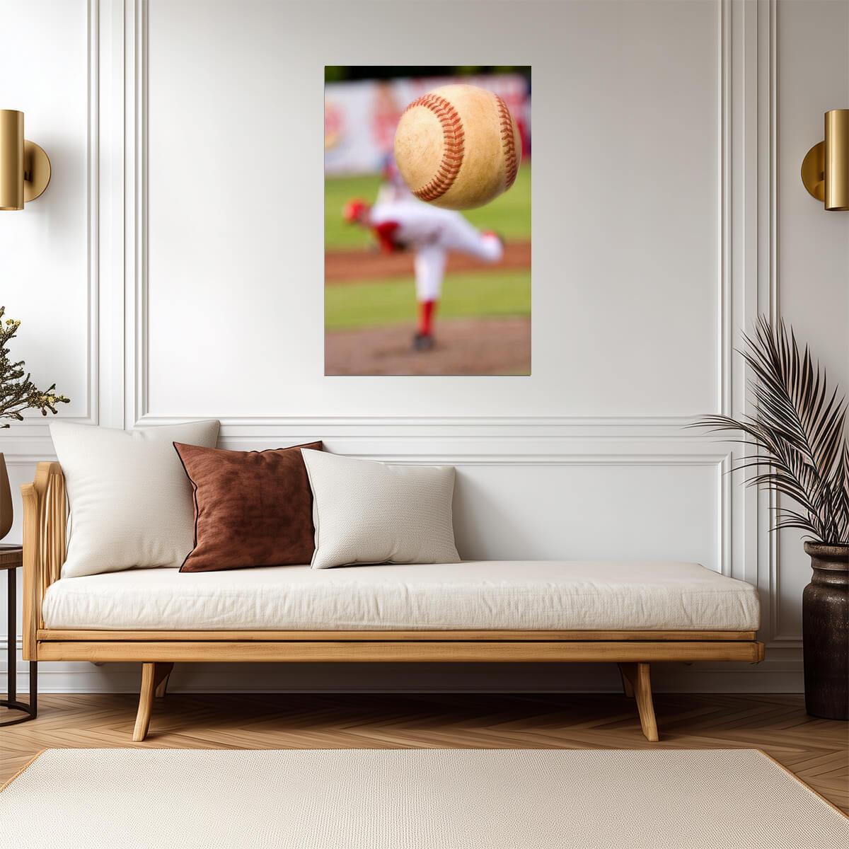 Baseball Pitcher in Motion | Dynamic Sports Photography | Action Shot Poster - Sports Poster