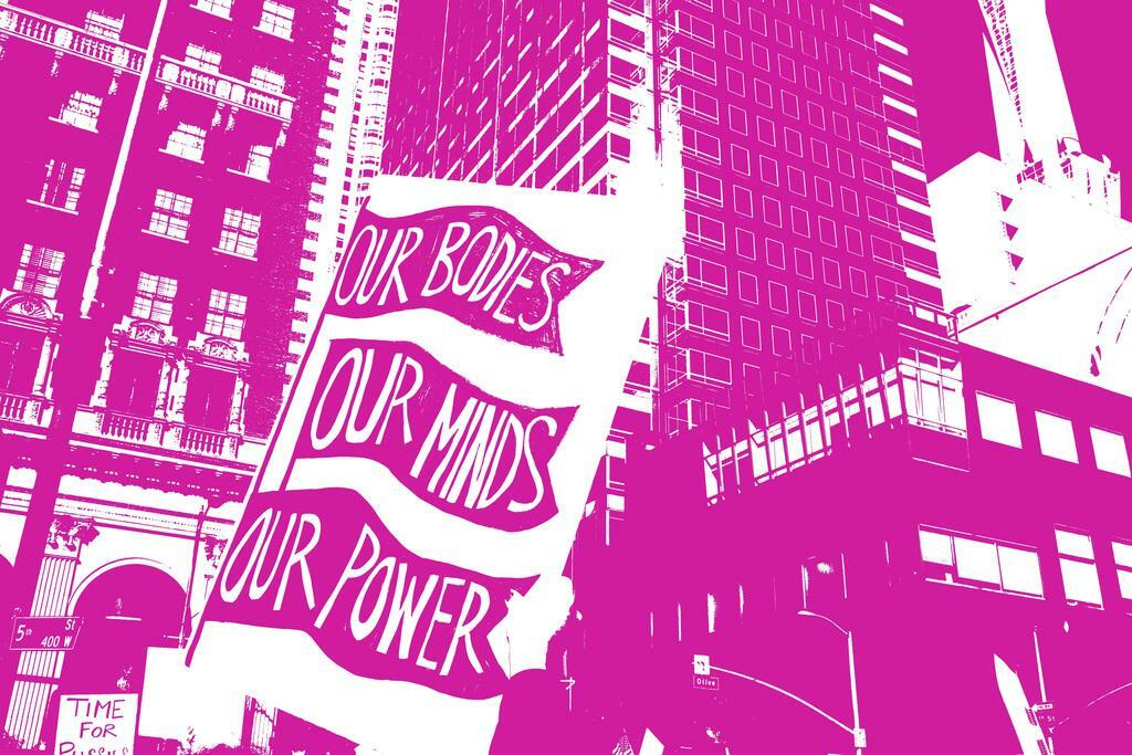 "Our Bodies Our Minds Our Power" | Feminist Protest Art | Activism & Social Justice Poster - Type & Quotes Poster