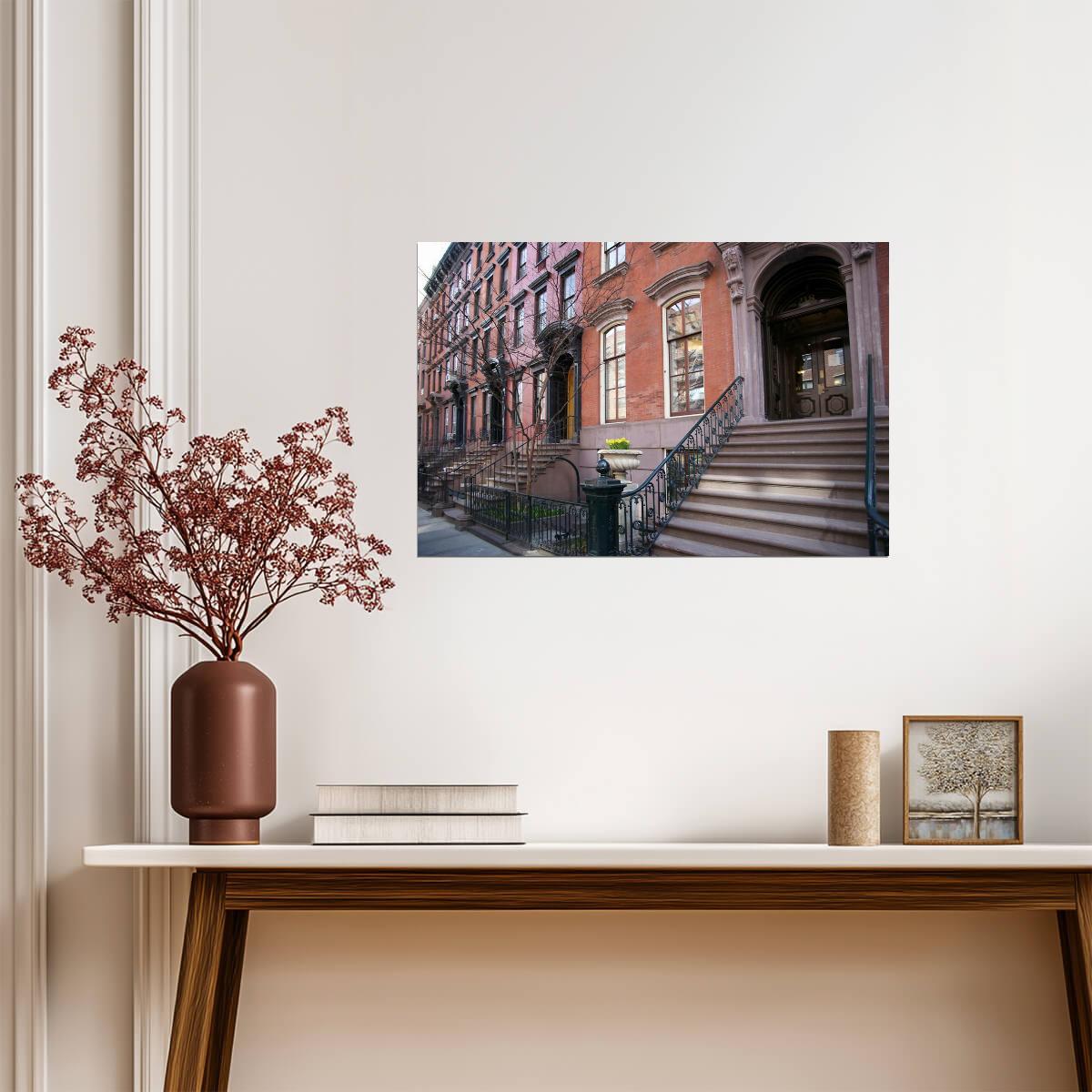 Elegant Brownstones in Chelsea | New York City Photography | Urban Architecture Poster - Photography Poster