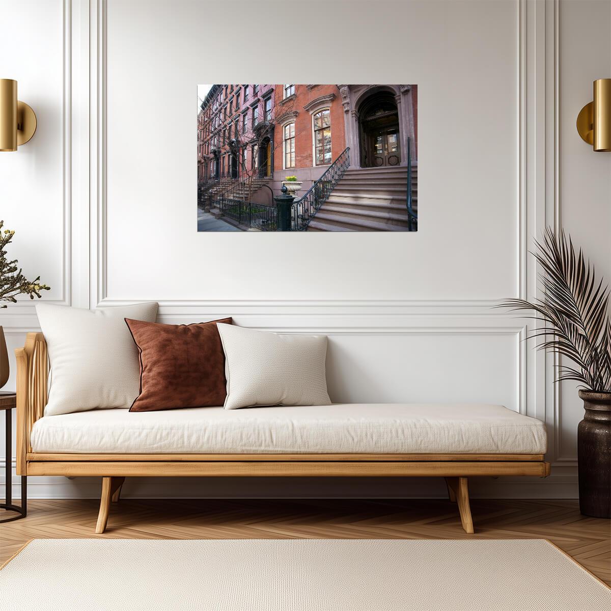 Elegant Brownstones in Chelsea | New York City Photography | Urban Architecture Poster - Photography Poster