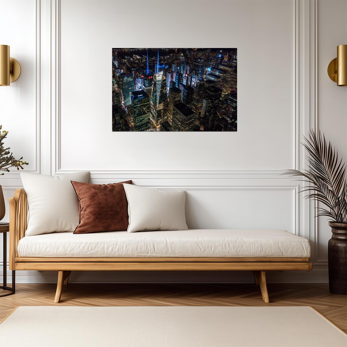 Aerial View of Times Square | New York City Photography | Urban Poster - Photography Poster
