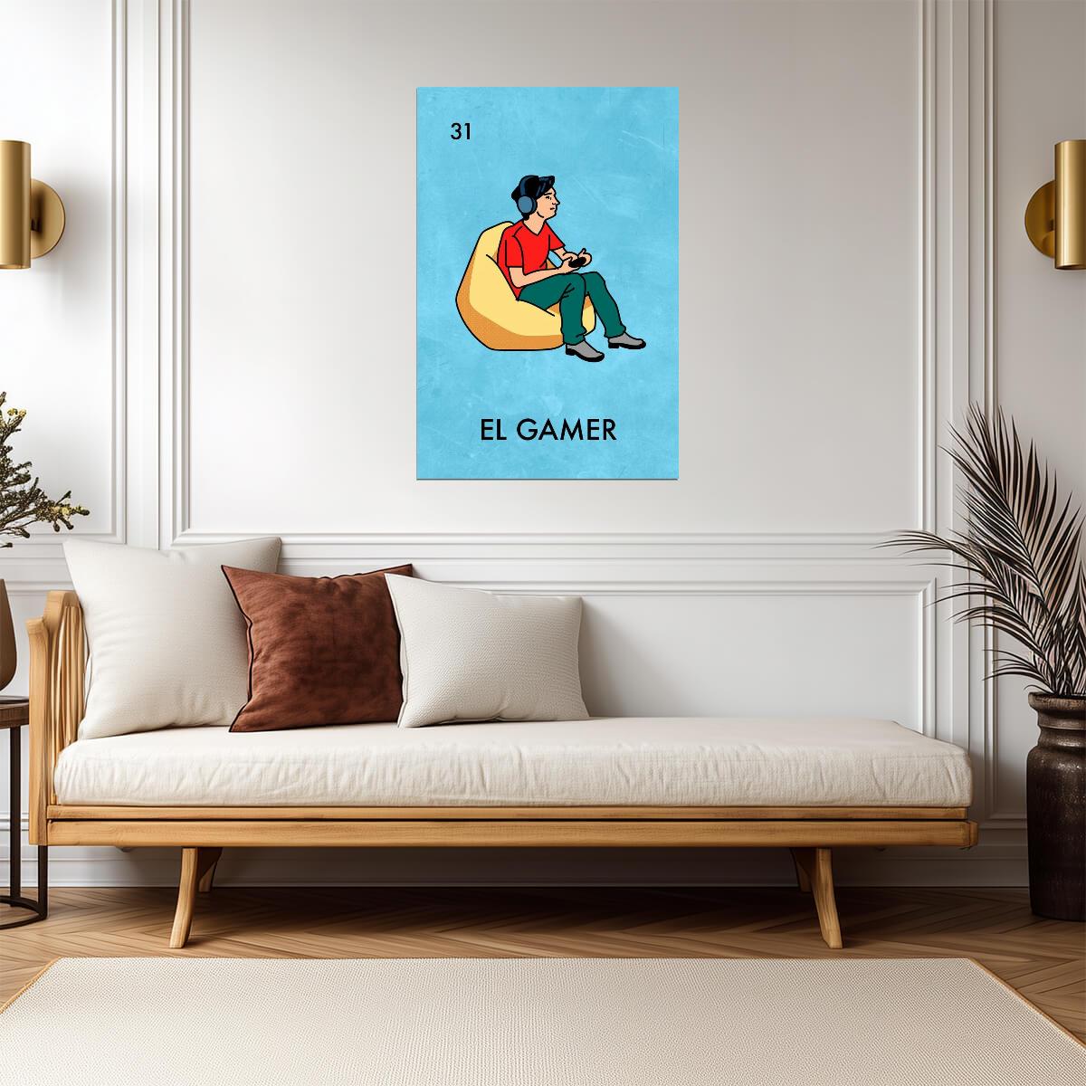 El Gamer | Mexican Lotería Card Parody | Funny Video Game Poster