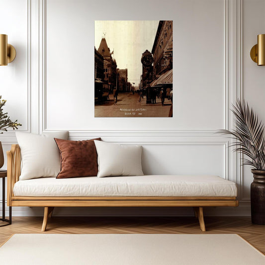Afternoon on 17th Street in Denver 1900 | Vintage Colorado Photo | Historical City Poster - Vintage & Retro Poster