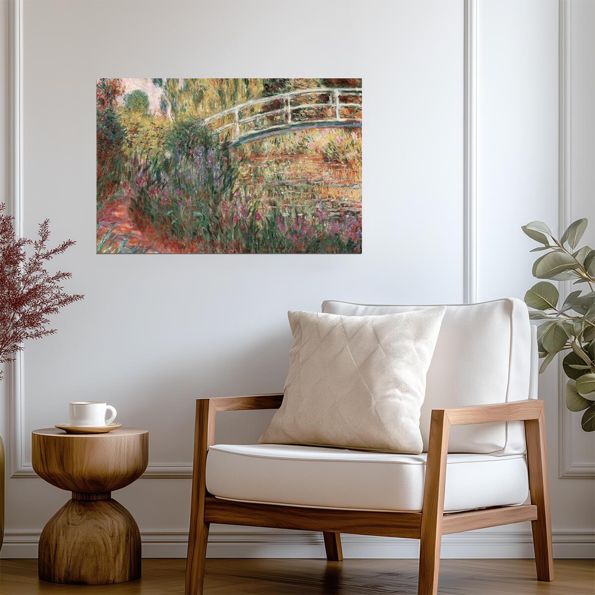 Claude Monet The Japanese Bridge | Impressionism Art Print | Famous Painting Poster