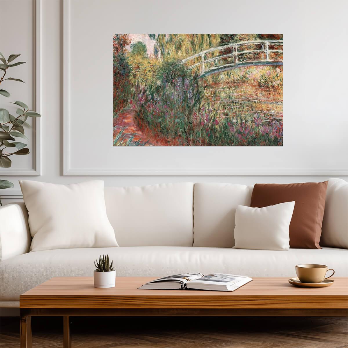 Claude Monet The Japanese Bridge | Impressionism Art Print | Famous Painting Poster
