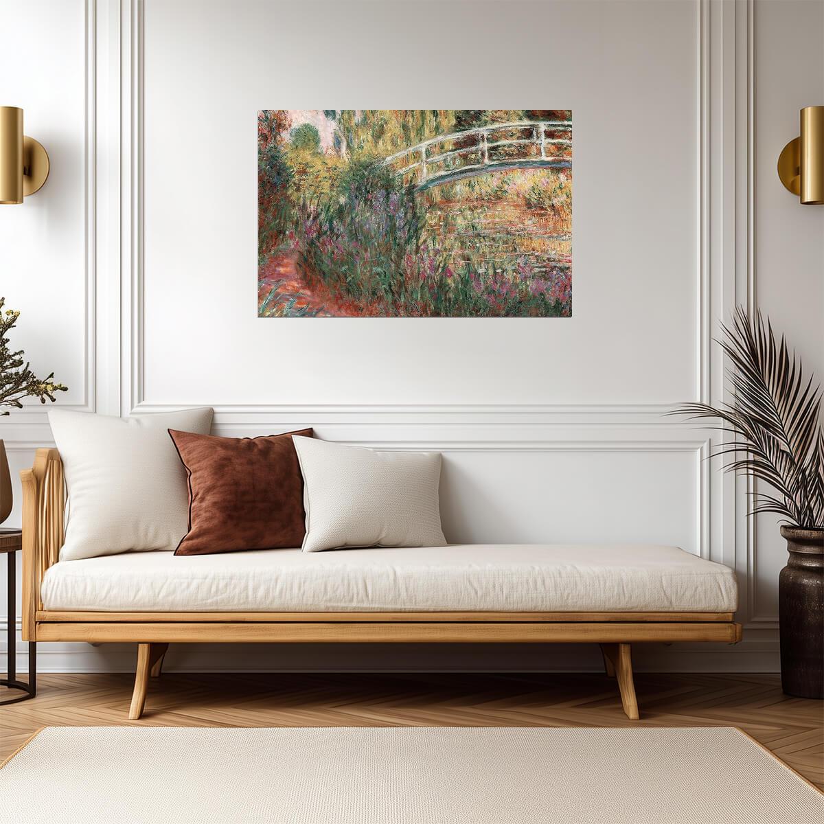 Claude Monet The Japanese Bridge | Impressionism Art Print | Famous Painting Poster