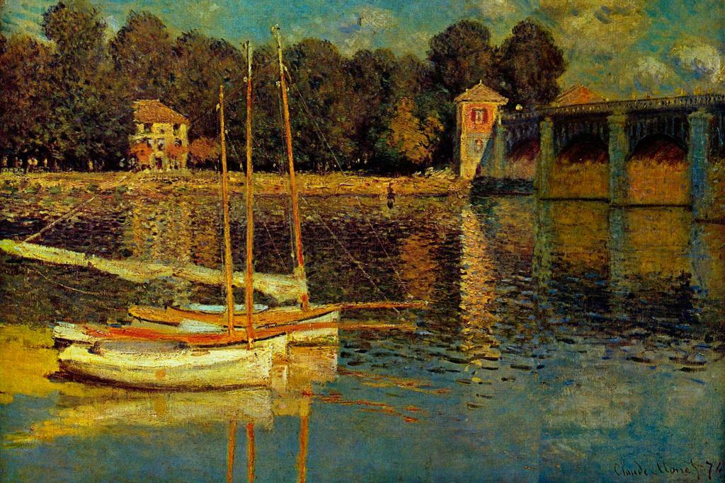 Claude Monet "Bridge at Argenteuil" | Impressionist Painting | Classic Art Poster - Graphic & Art Poster