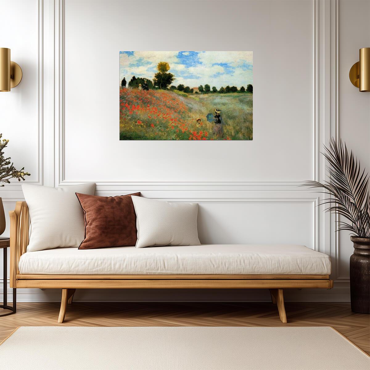 Claude Monet "Poppies" | Impressionist Painting | Classic Landscape Art Poster - Graphic & Art Poster