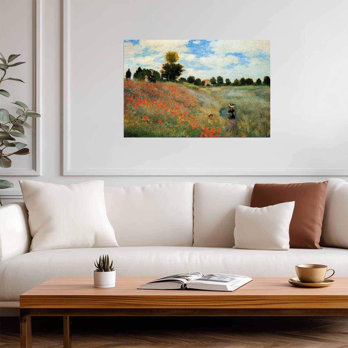 Claude Monet "Poppies" | Impressionist Painting | Classic Landscape Art Poster - Graphic & Art Poster