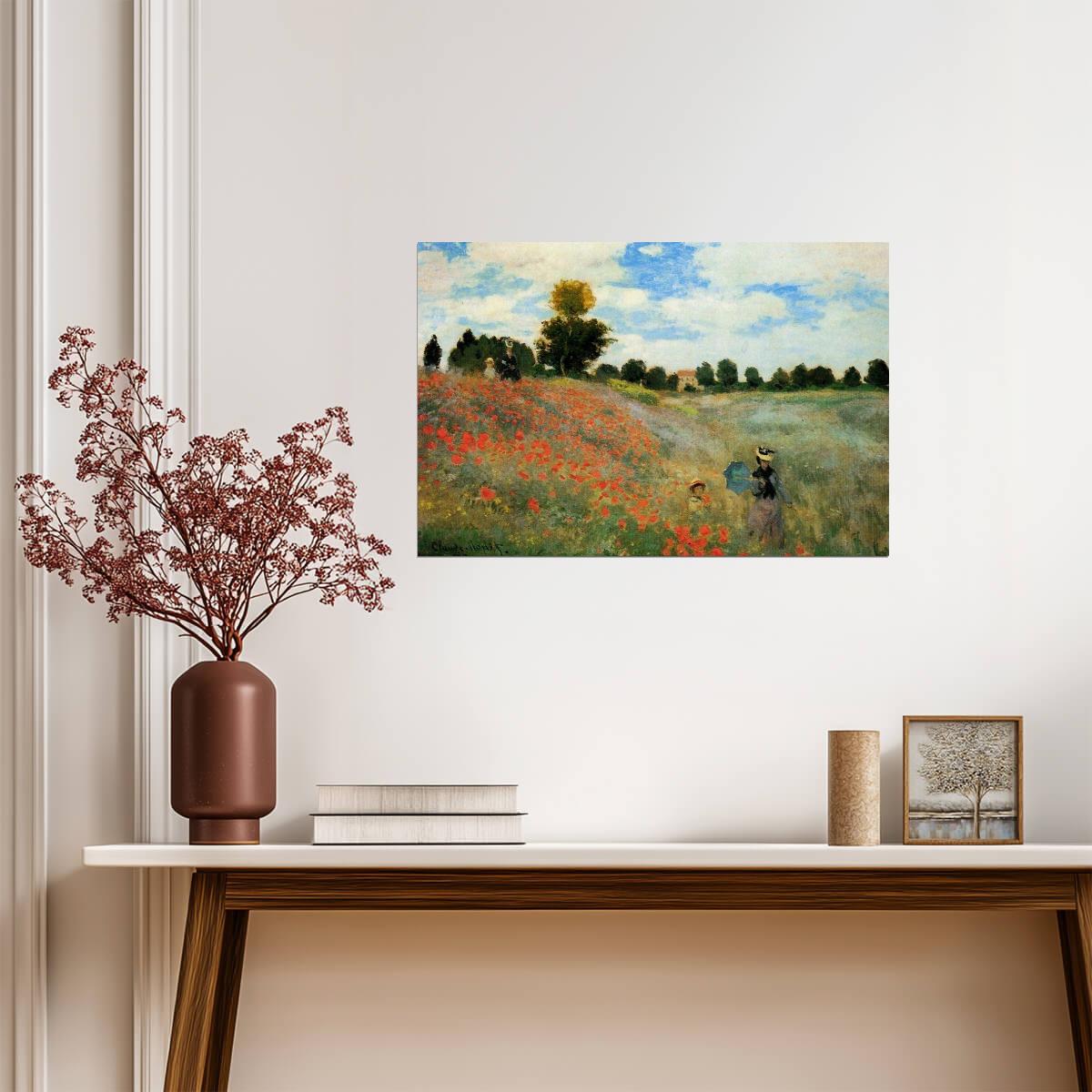 Claude Monet "Poppies" | Impressionist Painting | Classic Landscape Art Poster - Graphic & Art Poster