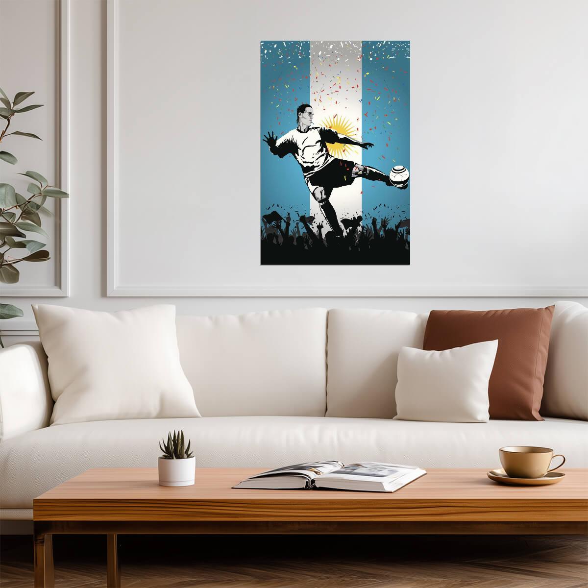 Argentina National Soccer Team | Sports Poster | Football Fan Wall Art