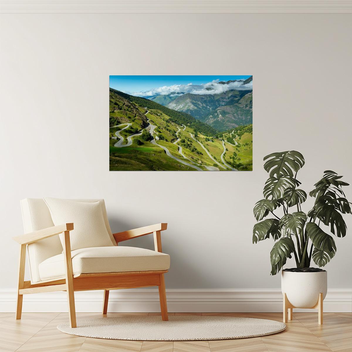Luz Ardiden Tour De France Poster | Pyrenees Mountains Photography | Cycling Wall Art