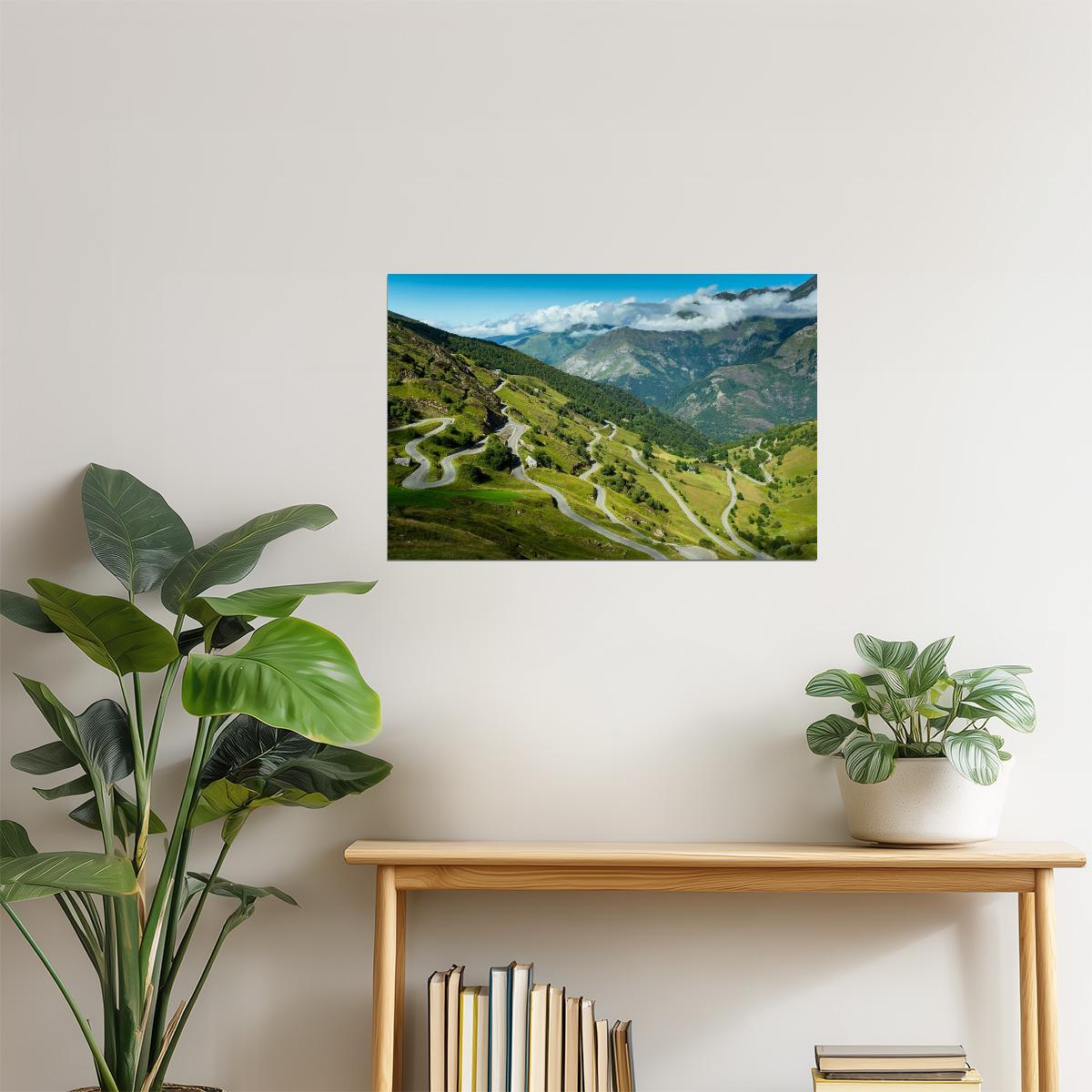 Luz Ardiden Tour De France Poster | Pyrenees Mountains Photography | Cycling Wall Art