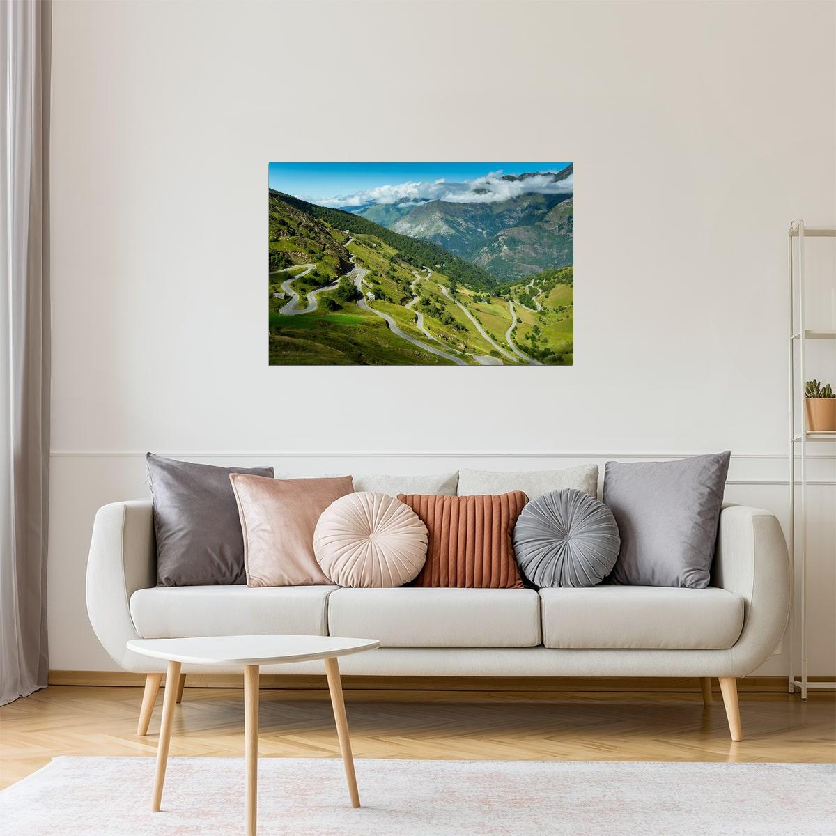 Luz Ardiden Tour De France Poster | Pyrenees Mountains Photography | Cycling Wall Art