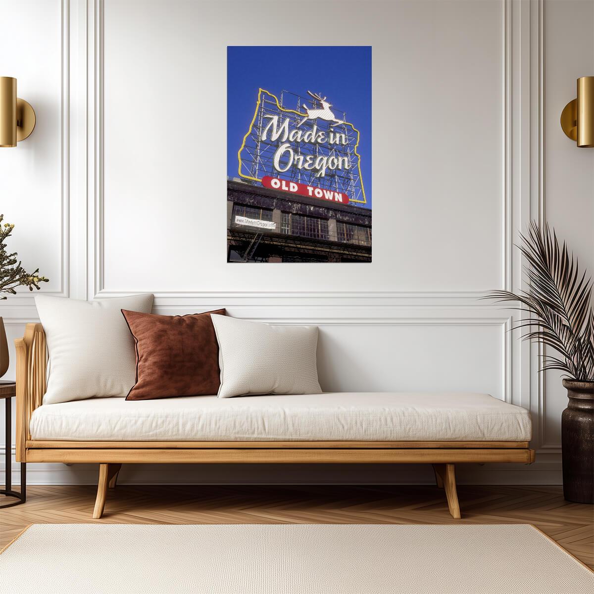 "Made In Oregon" Sign Photo | Old Town Portland | Pacific Northwest Poster - Type & Quotes Poster