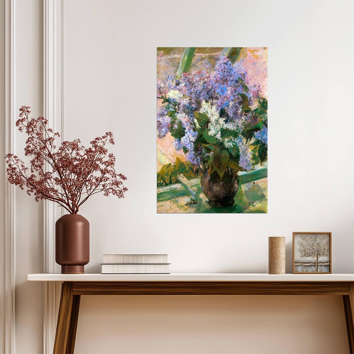 Mary Cassatt "Lilacs in a Window" | Impressionist Painting | Classic Art Poster - Graphic & Art Poster