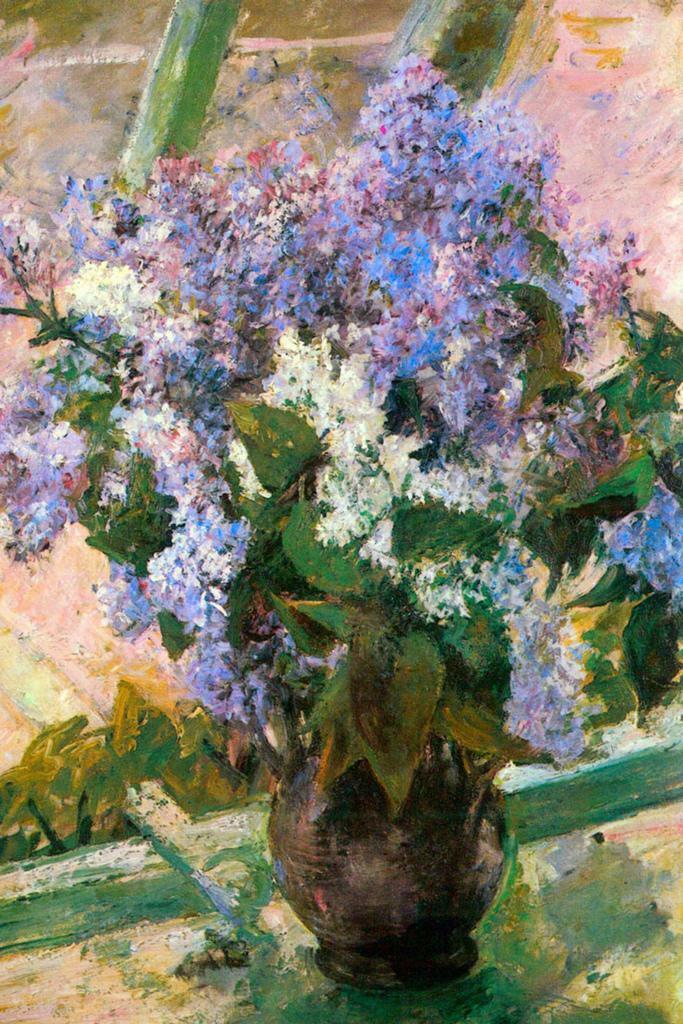 Mary Cassatt "Lilacs in a Window" | Impressionist Painting | Classic Art Poster - Graphic & Art Poster