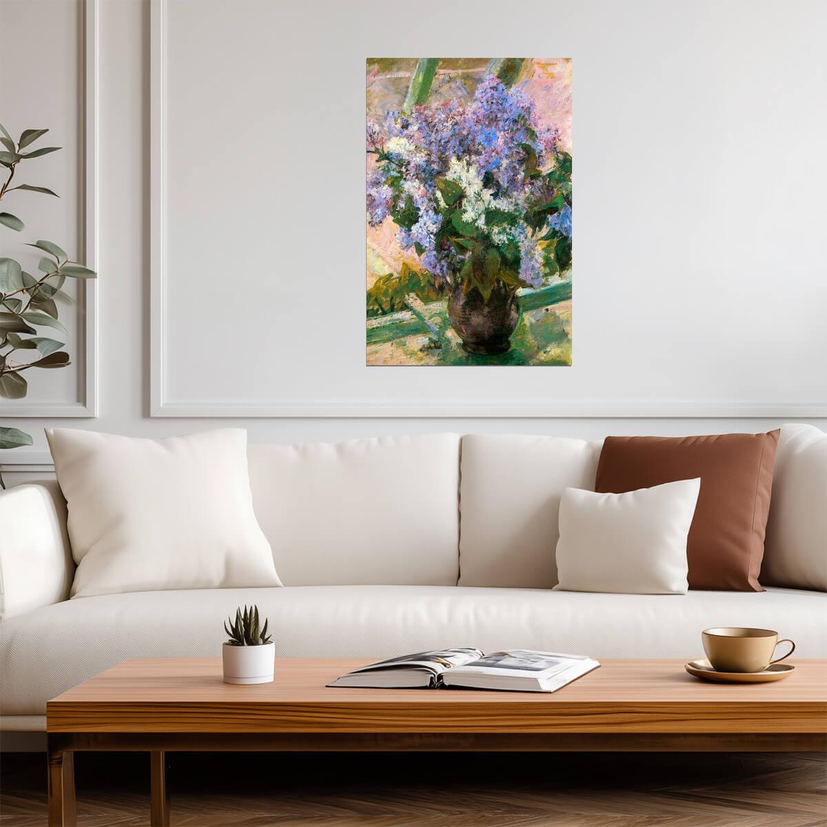 Mary Cassatt "Lilacs in a Window" | Impressionist Painting | Classic Art Poster - Graphic & Art Poster