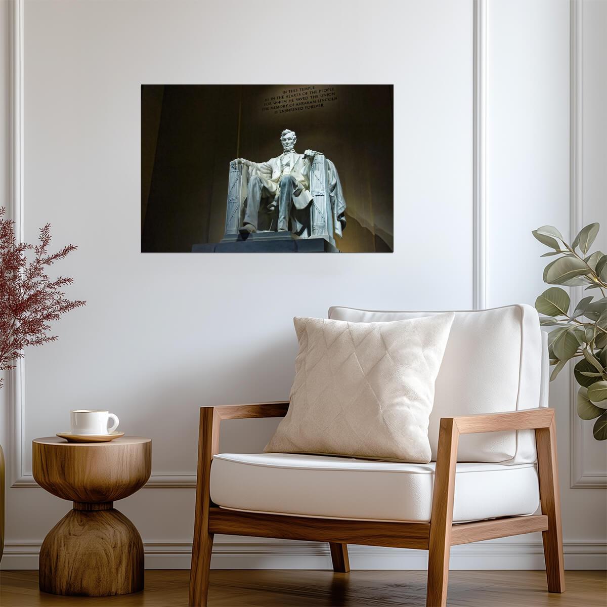 Abraham Lincoln Memorial Statue | Washington D.C. Photography | Historical Landmark Poster - Photography Poster