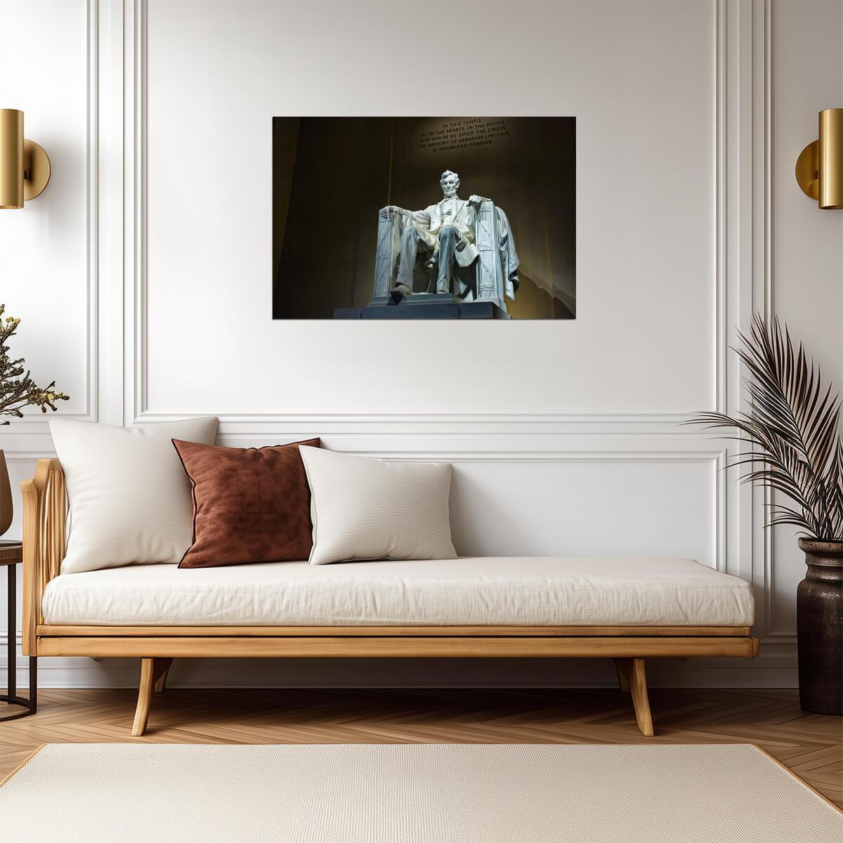 Abraham Lincoln Memorial Statue | Washington D.C. Photography | Historical Landmark Poster - Photography Poster