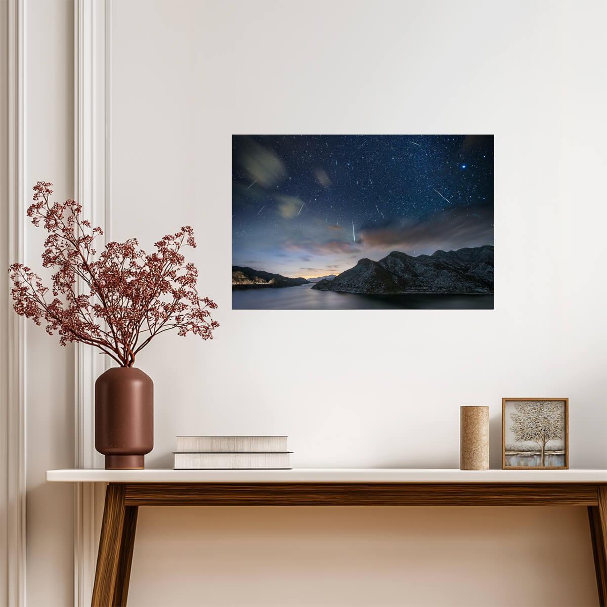 Geminids Meteor Shower Photo | Night Sky Photography | Astronomy & Space Poster - Photography Poster