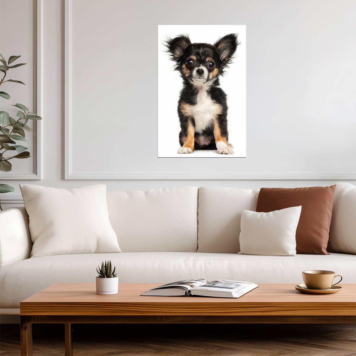 Chihuahua Puppy Posing for the Camera | Cute Dog Photography | Pet Poster - Photography Poster