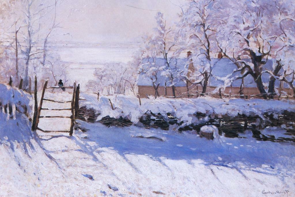 Claude Monet "The Magpie" | Impressionist Winter Scene | Classic Art Poster - Graphic & Art Poster