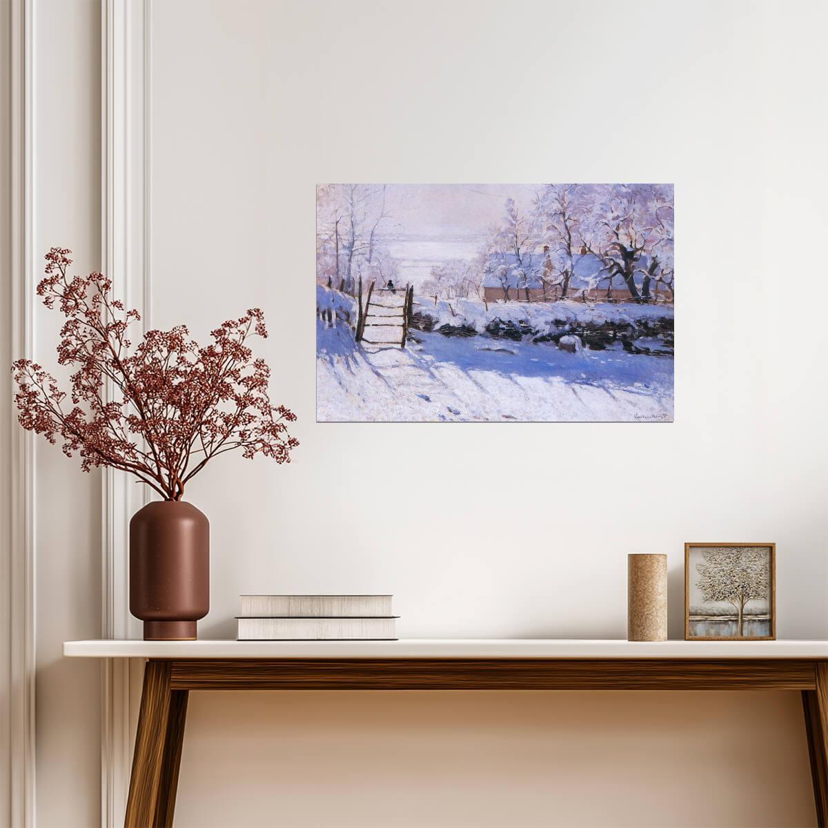 Claude Monet "The Magpie" | Impressionist Winter Scene | Classic Art Poster - Graphic & Art Poster