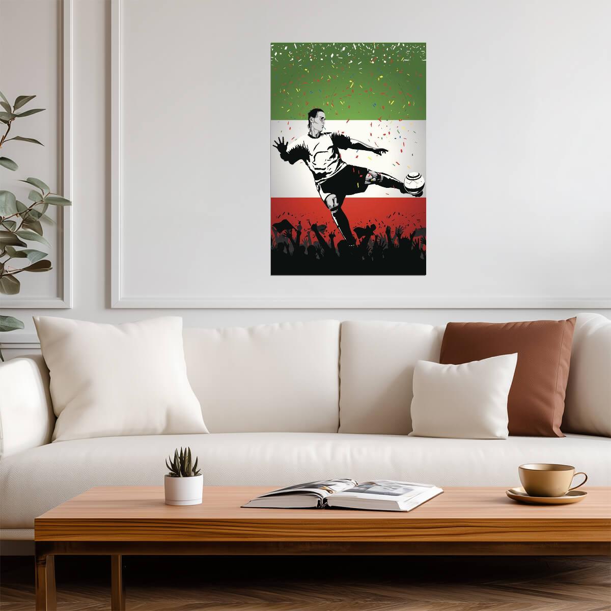 Italy National Soccer Team | Sports Poster | Football Fan Wall Art