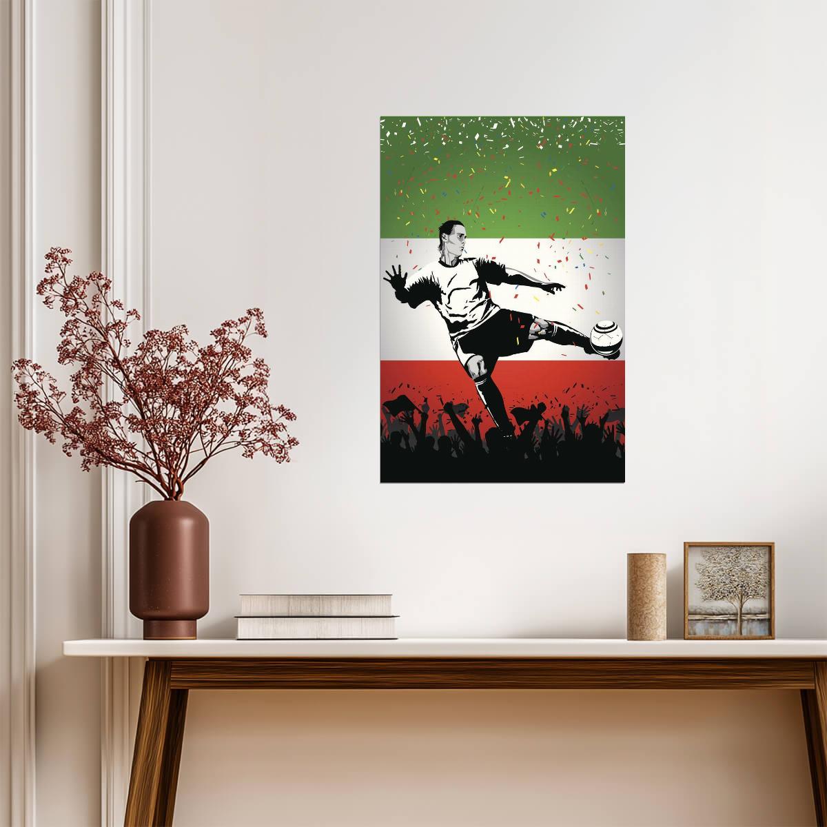 Italy National Soccer Team | Sports Poster | Football Fan Wall Art